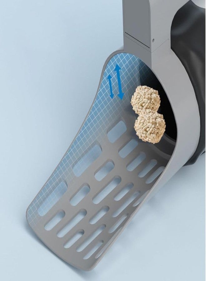 KittuPet مجرفة فضلات القطط البلاستيكية المتينة من كيتوبيت - مجرفة فضلات قوية وخفيفة الوزن للقطط - Image 3